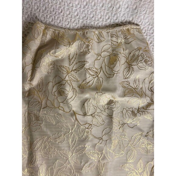 Kasper Metallic Gold Knee Length Professional Career Work Womens size12 Skirt - Picture 5 of 6